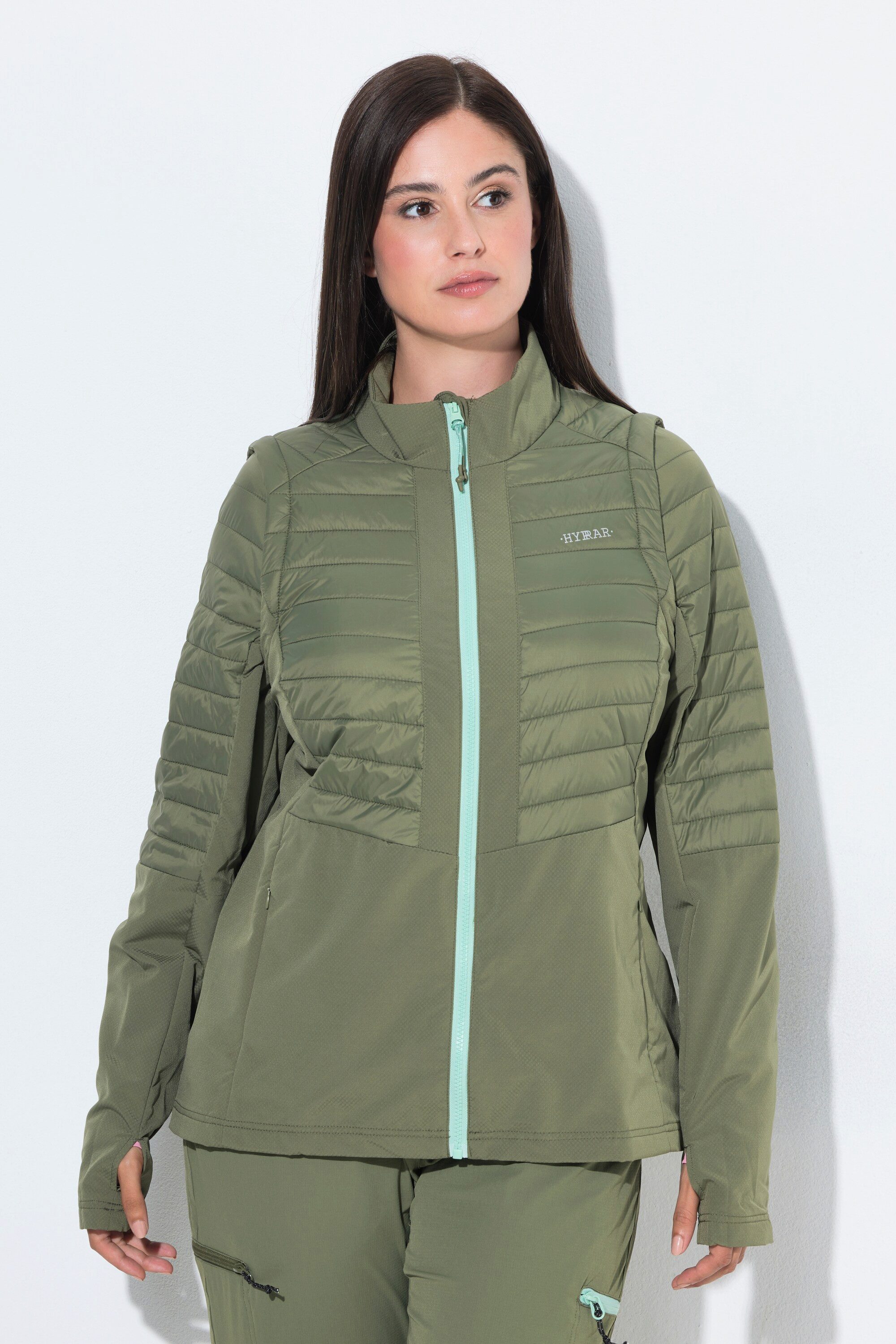Ulla Popken Steppjacke HYPRAR 2-in-1-Funktionsjacke Ärmel abnehmbar