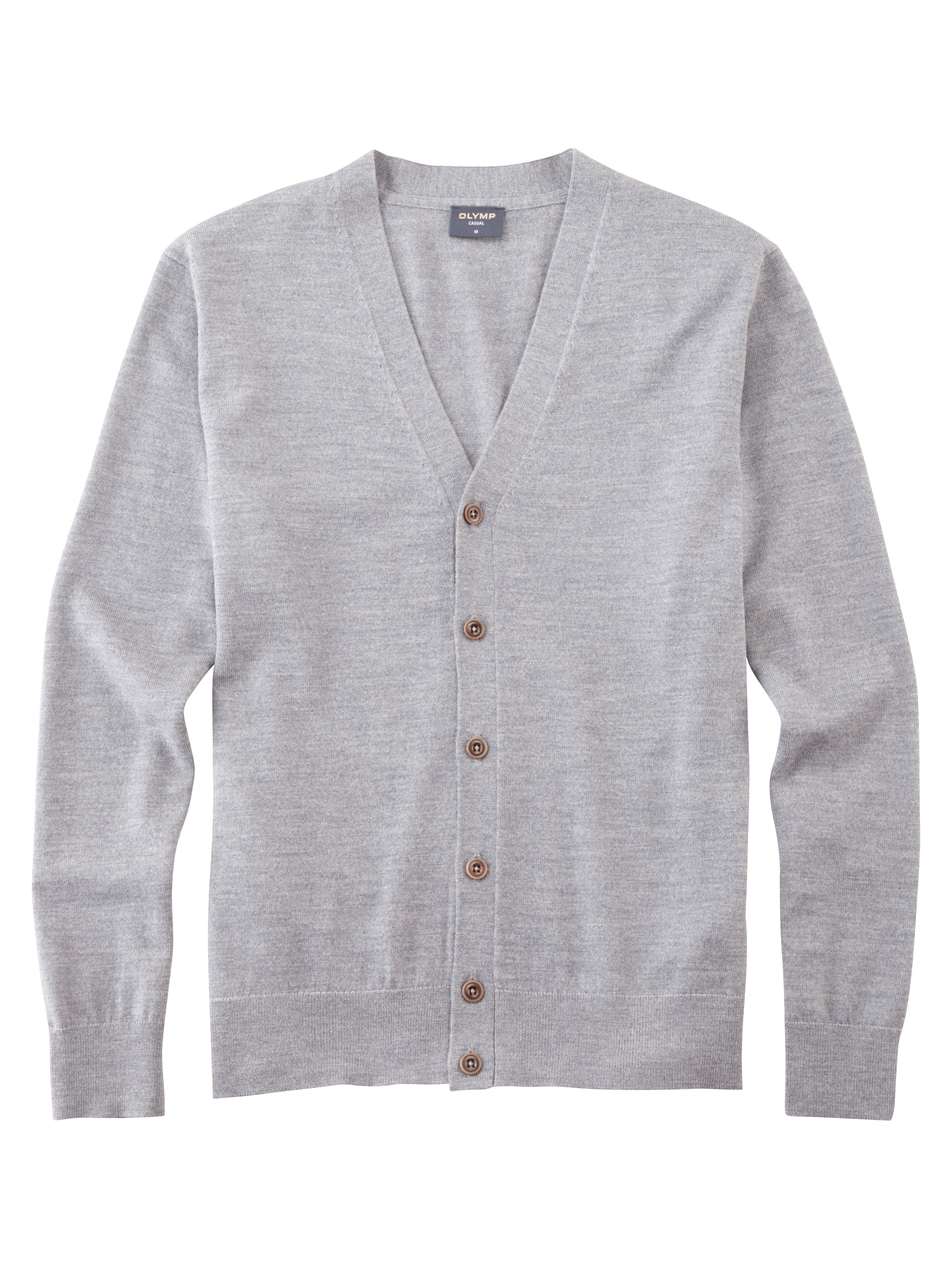 OLYMP Cardigan Casual Strick aus weicher Merinowolle