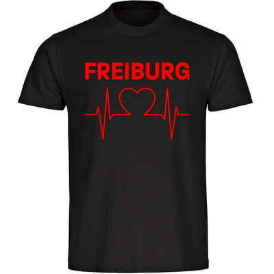 multifanshop T-Shirt Kinder Freiburg - Herzschlag - Boy Girl