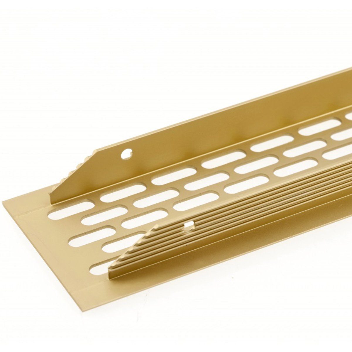 MS Beschläge Lüftungsgitter Belüftungsgitter Alu Stegblech 60x484mm Türlüftung