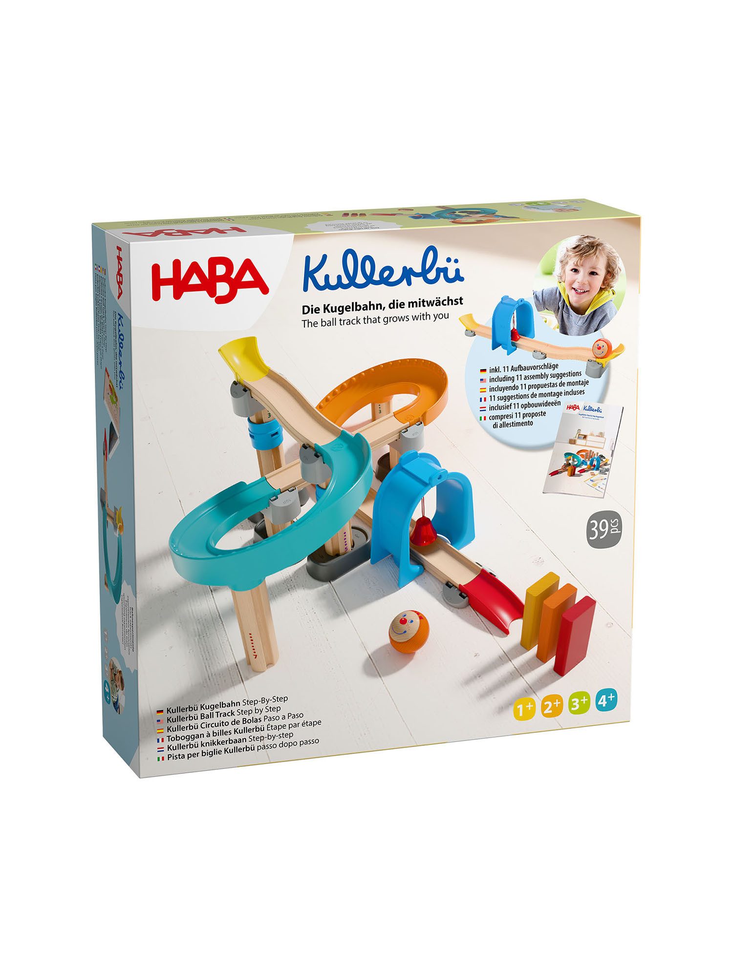Haba Kullerbü Kugelbahn Step-By-Step Spielbausteine, Bausteine Set, Bauklötze, Building Blocks von HABA