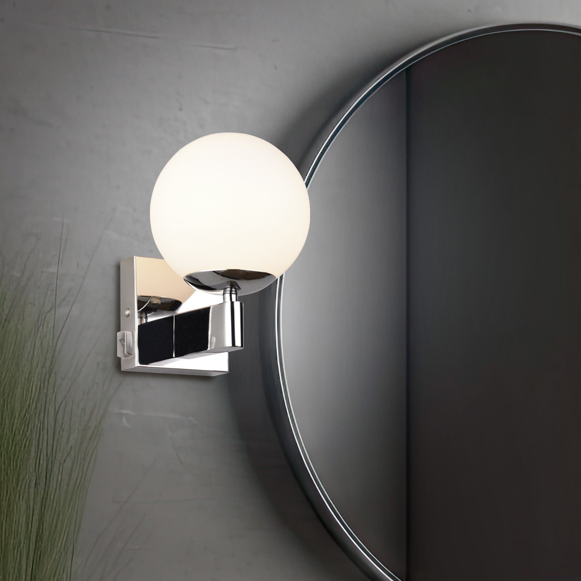 TRIO Leuchten Wandleuchte KULA, Badezimmer Wandlampe, exkl. 1x E14 max 10W, günstig online kaufen