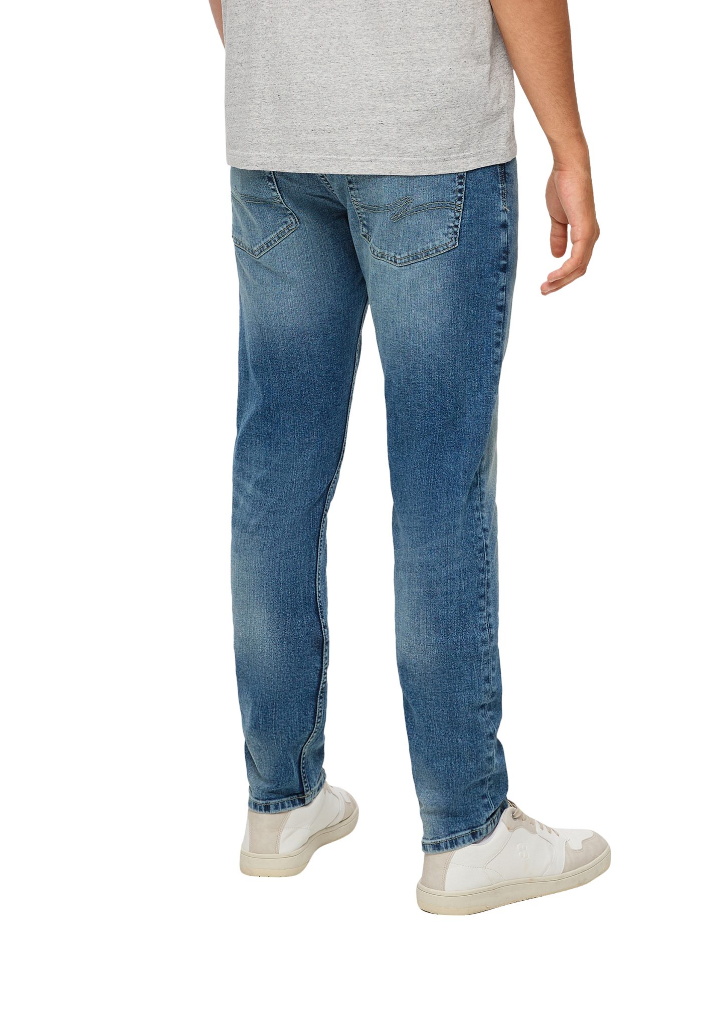 Leg QS / Stoffhose Rise Fit Jeans Rick / / Label-Patch Slim Slim Mid