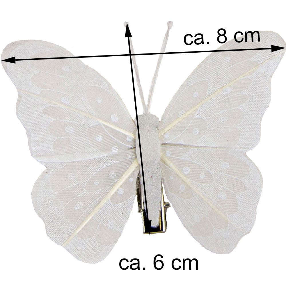 & cm, Dekoobjekt RIFFELMACHER Schmetterlinge 6 0 Dekoklammern - WEINBERGER Holz 8-tlg.