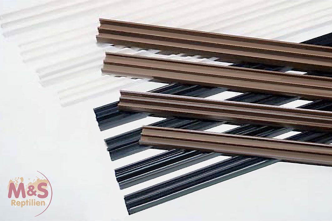 M&S Reptilien Terrarium Glasführungsprofil für 4 mm Glas, oben