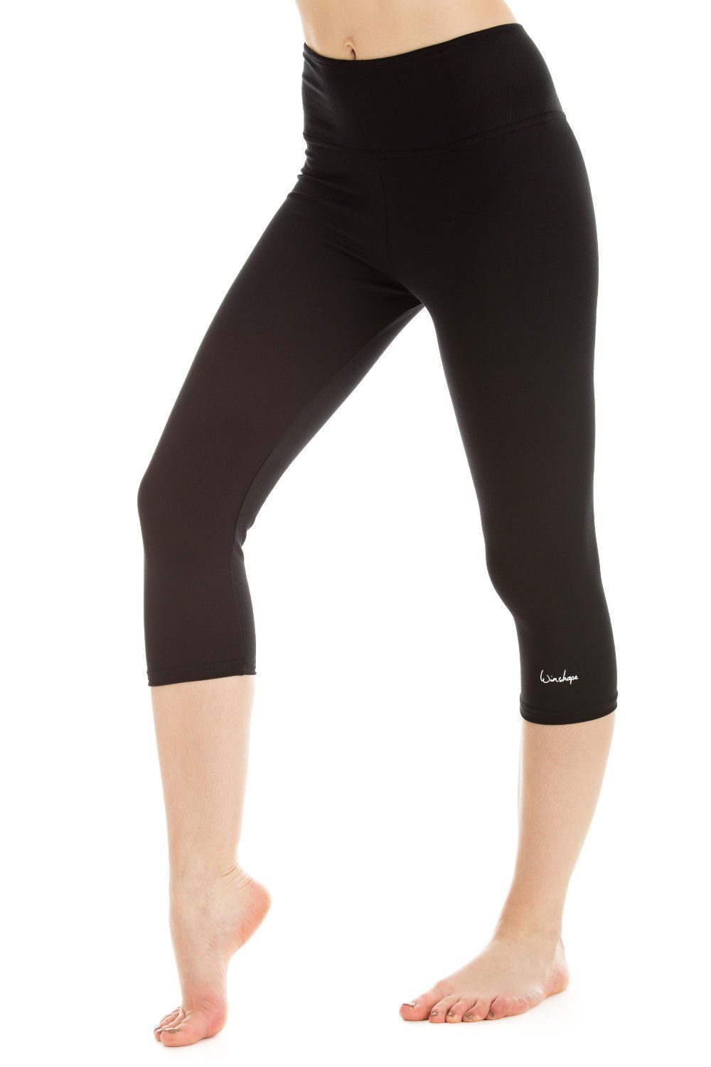 Winshape Leggings 3/4-Slim Tights WTL2 schwarz figurbetont