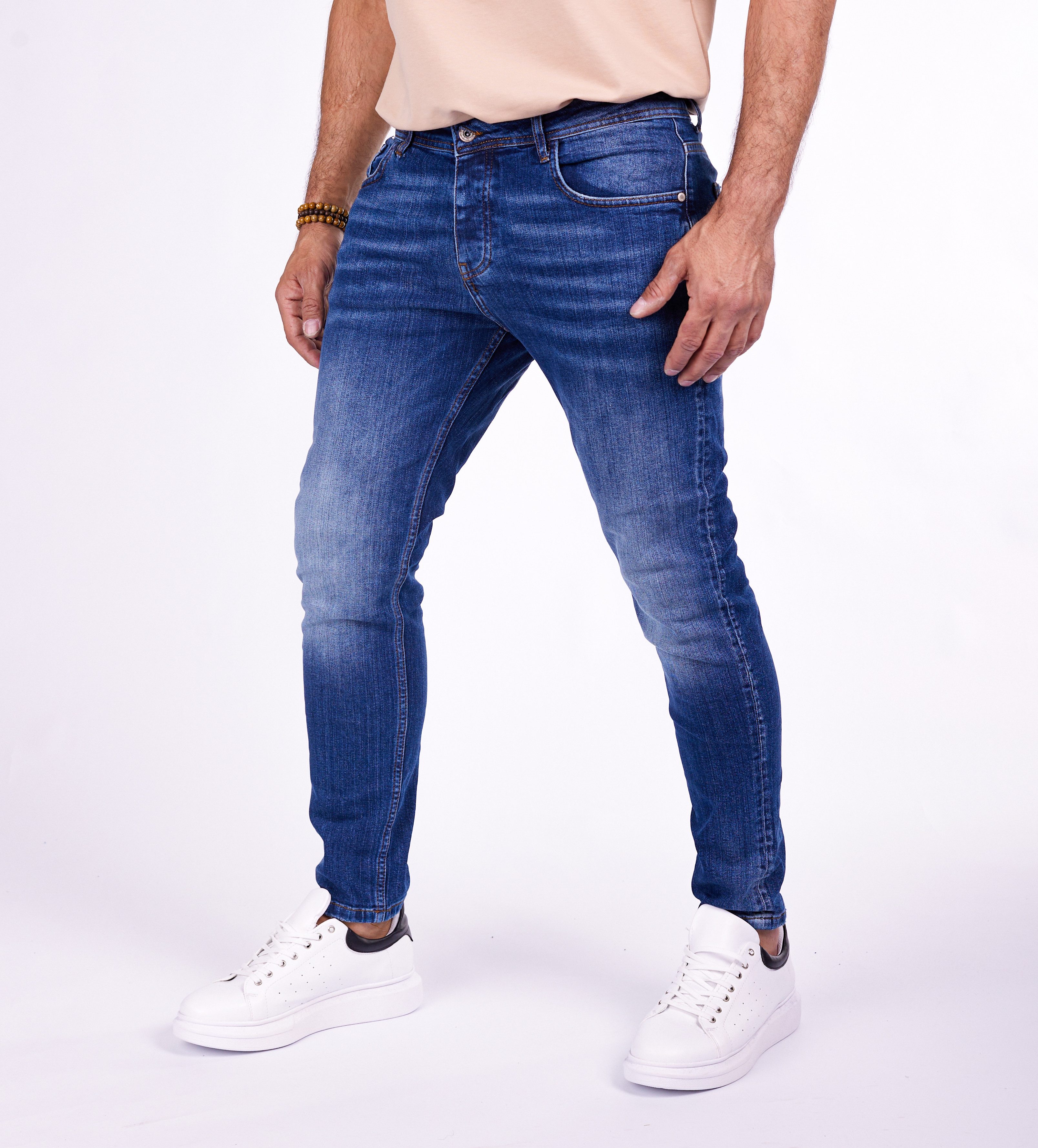 Denim Distriqt Slim-fit-Jeans Basic Herren Slim Fit Jeans mit stretch günstig online kaufen