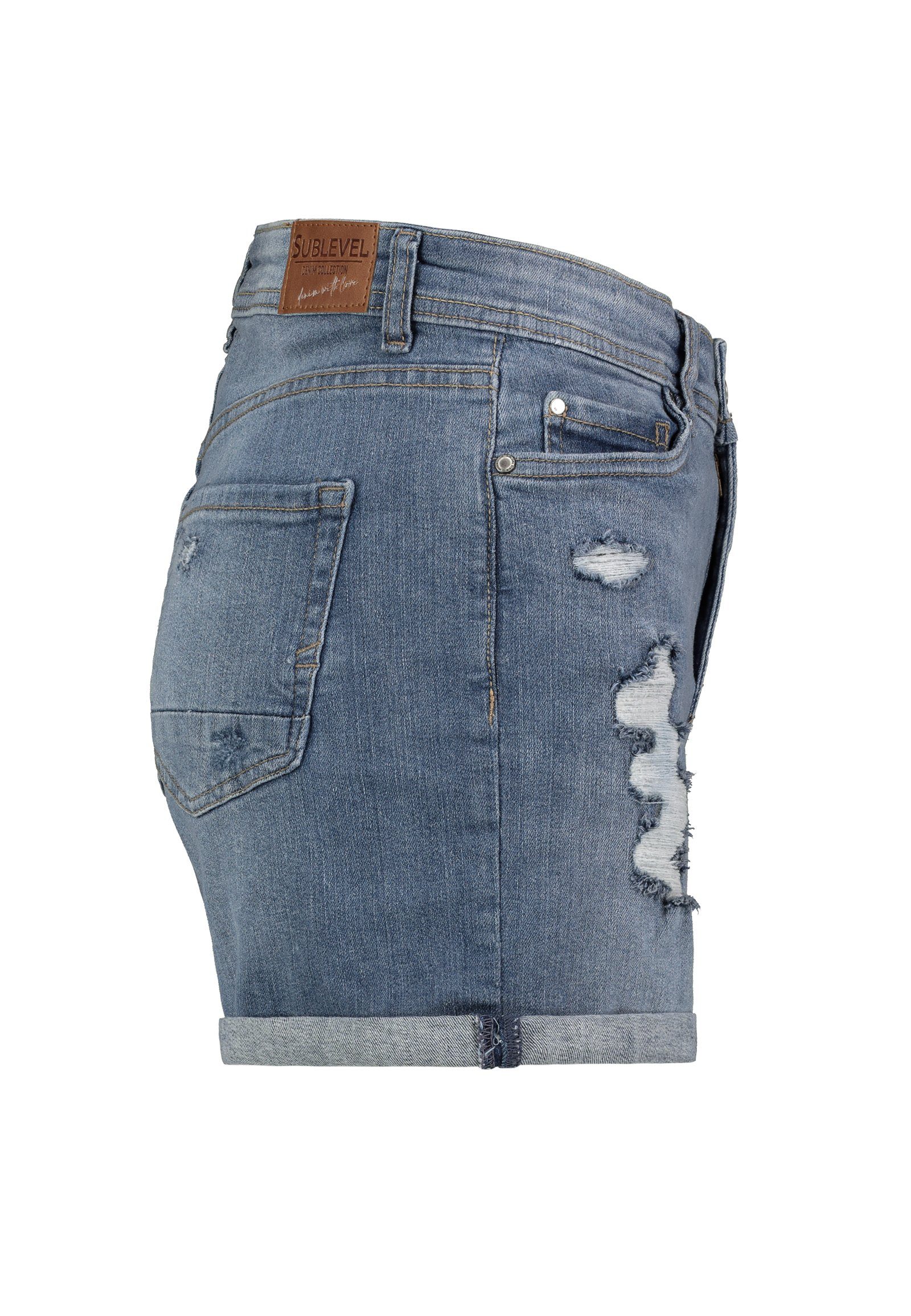 SUBLEVEL Bermudas Damen Jeans Shorts Bermuda günstig online kaufen