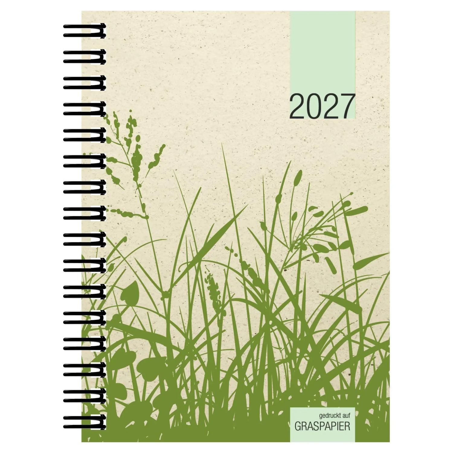 Taschenkalender Taschenkalender 1W/2S Graspapier 2027