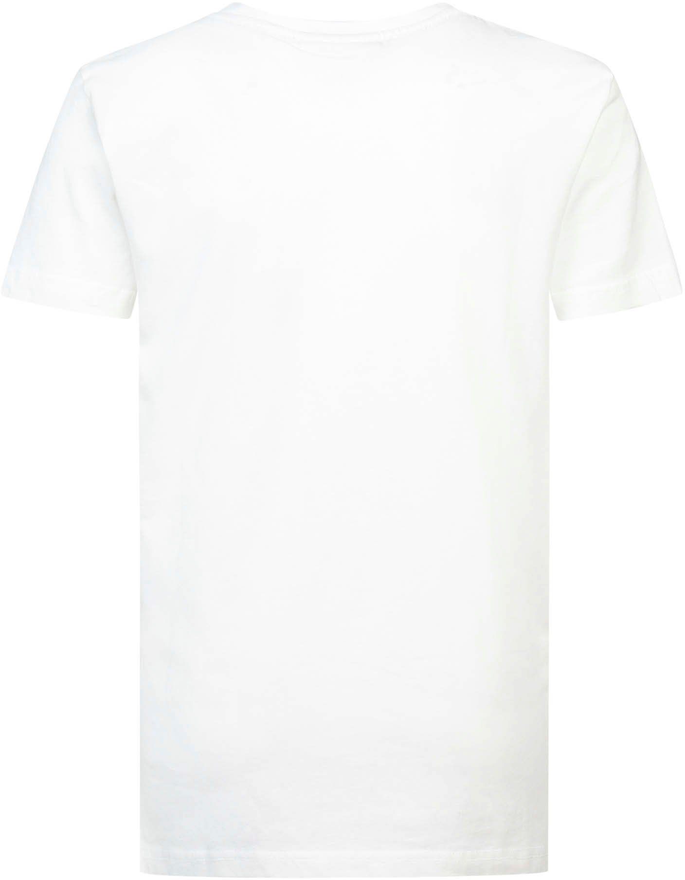 Petrol Industries T-Shirt Classic Print chalk white