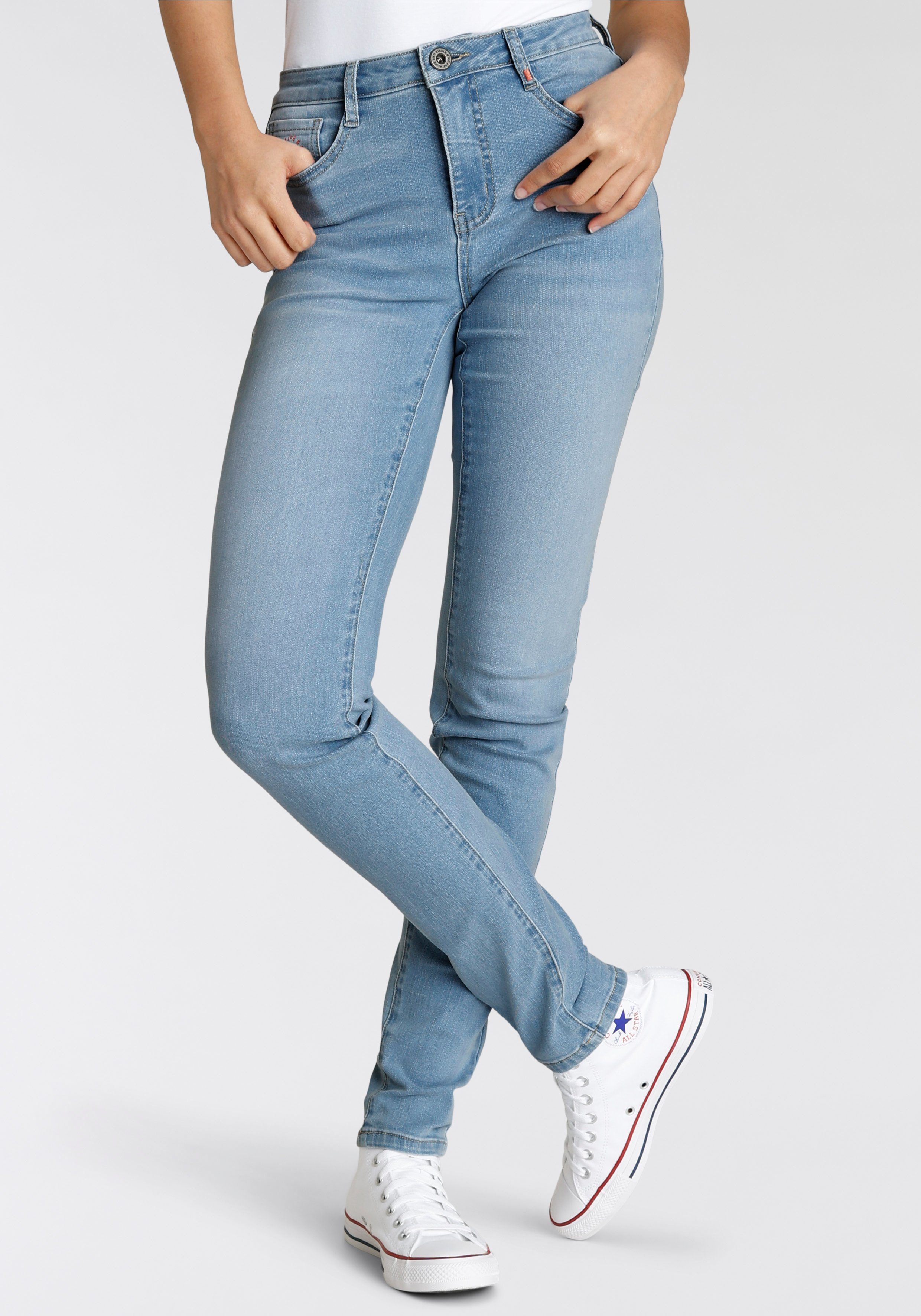 Alife & Kickin High-waist-Jeans KOLLEKTION used NEUE Slim-Fit NolaAK light blue