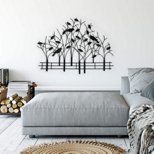 K&L Wall Art Metallbild »Garten Metallbild Wohnzimmer Wandbild aus