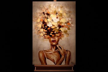 KUNSTLOFT Gemälde Autumn's Muse 60x90 cm, Leinwandbild 100% HANDGEMALT Wandbild Wohnzimmer