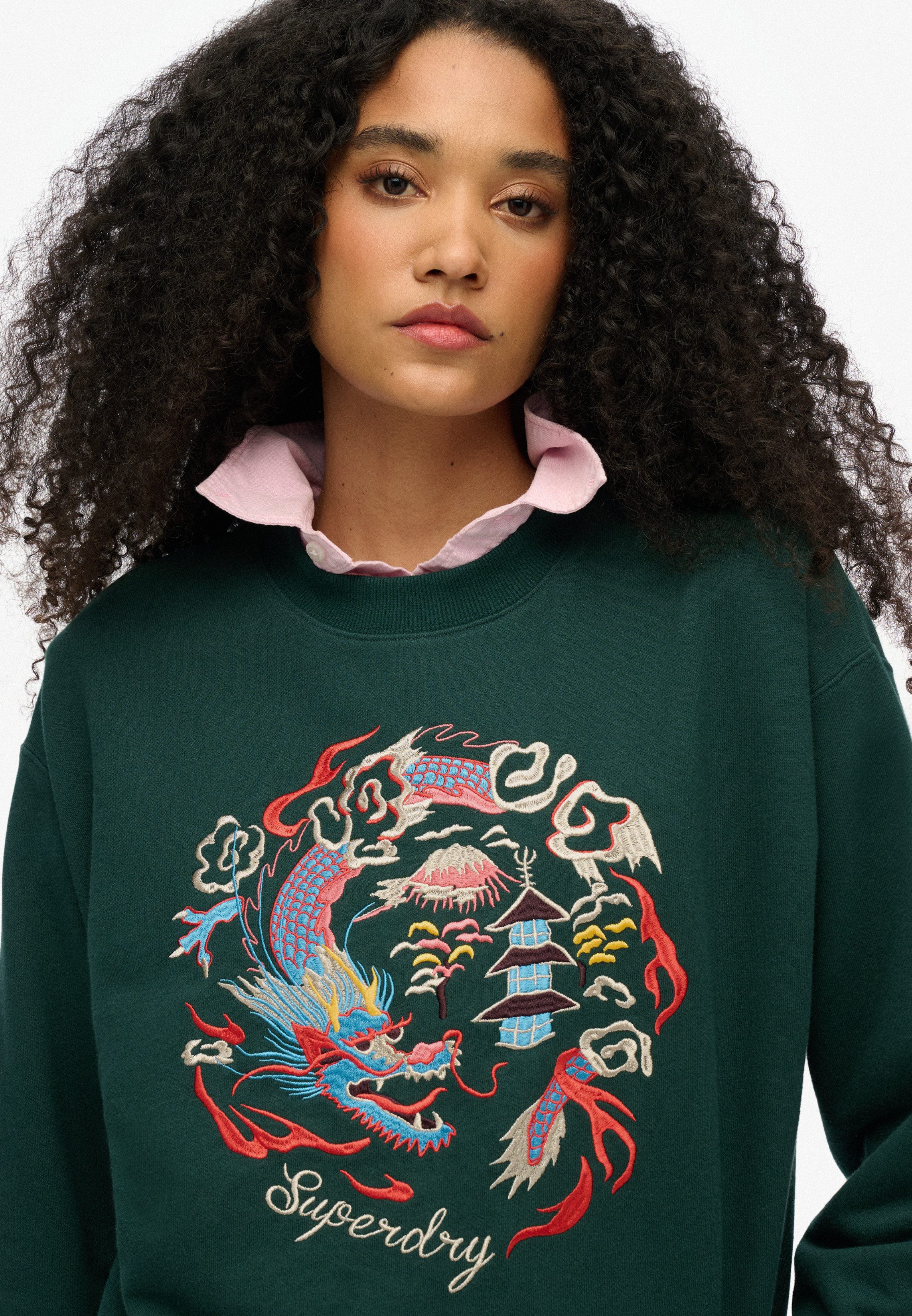 Superdry Sweatshirt SUIKA EMBROIDERED LOOSE CREW günstig online kaufen