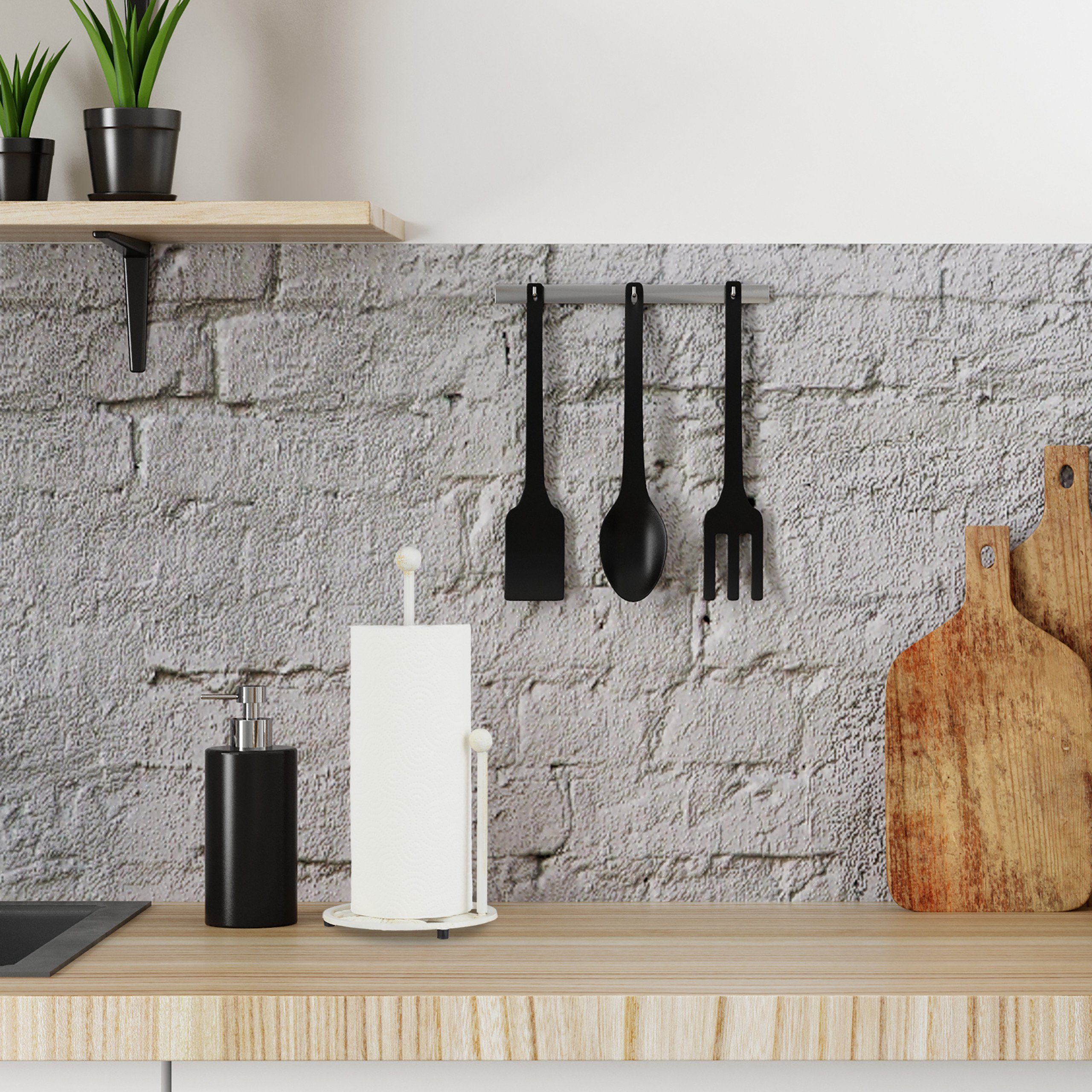 stehend Design Retro Küchenrollenhalter Küchenrollenhalter relaxdays