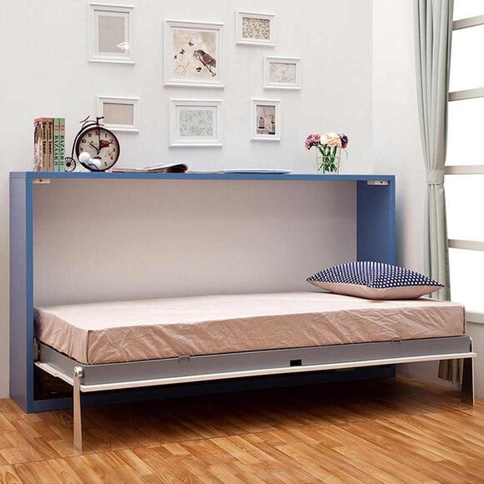 JVmoebel Schrankbett Schrankbett mit Tisch in Holzoptik für Gästezimmer (Schrankbett) Made in Europa
