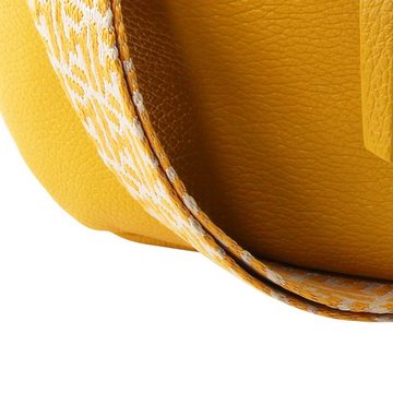 Toscanto Gürteltasche Toscanto Damen Gürteltasche Leder gelb (Gürteltasche), Damen Gürteltasche Leder, gelb, mehrfarbig ca. 25cm x ca. 15cm