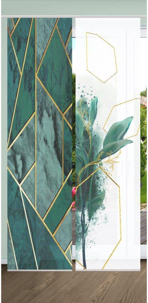 HOME in green Schiebegardine »SIGNUM«, (2 St.), SET DIGITALDRUCK,BAMBUSOPTI günstig online kaufen