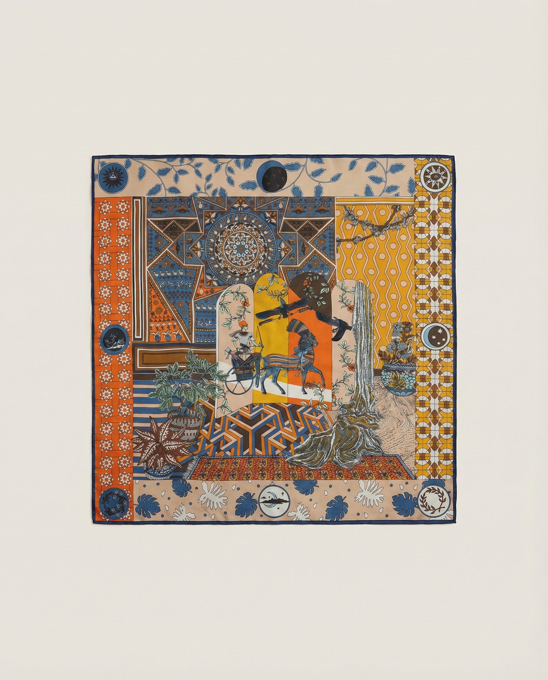 Seidentuch Seidentuch 90x90 cm aus Maulbeerseide Old-Money-Stil für Damen Herren