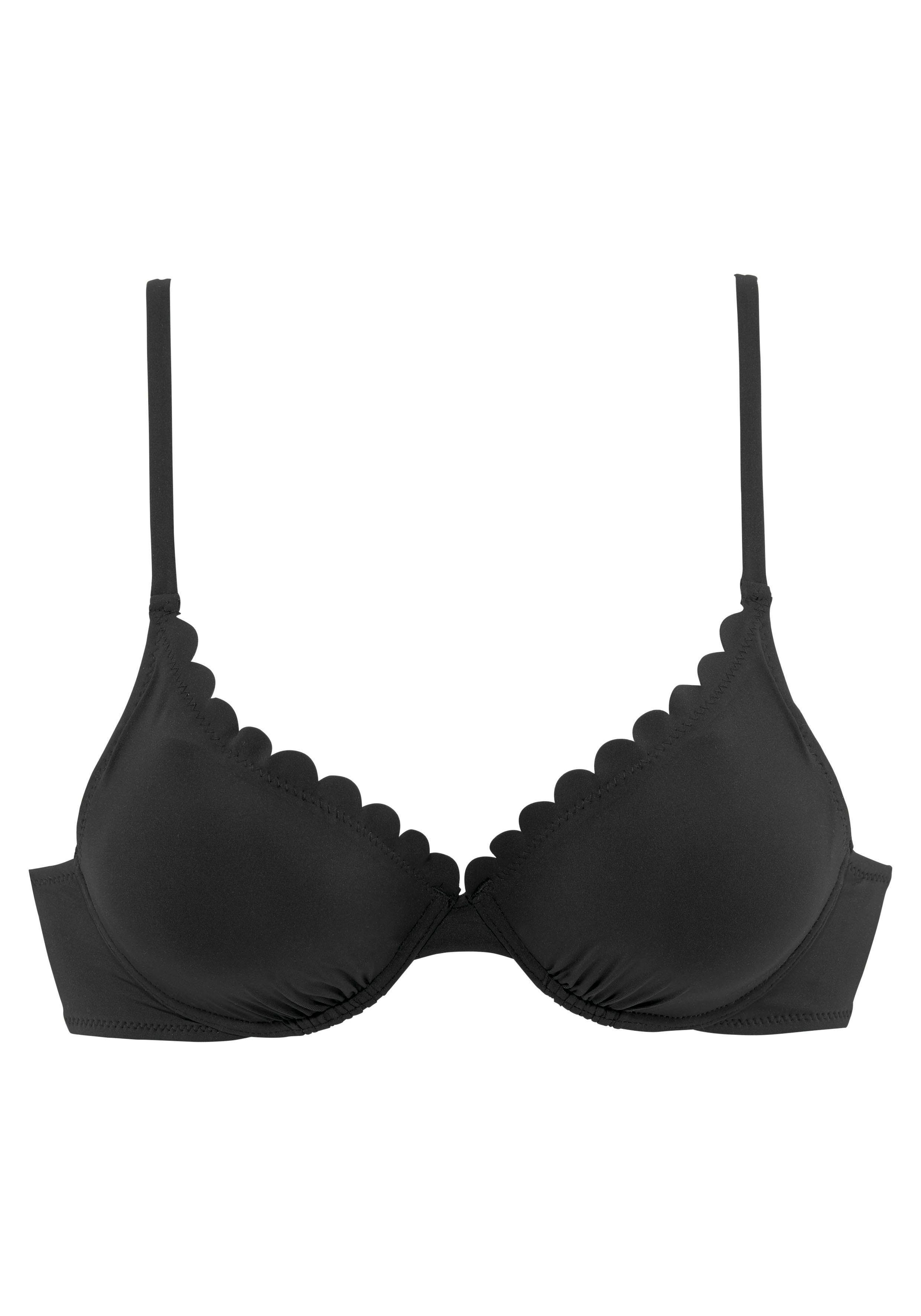 LASCANA Bügel-Bikini-Top Scallop, mit Wattierung günstig online kaufen