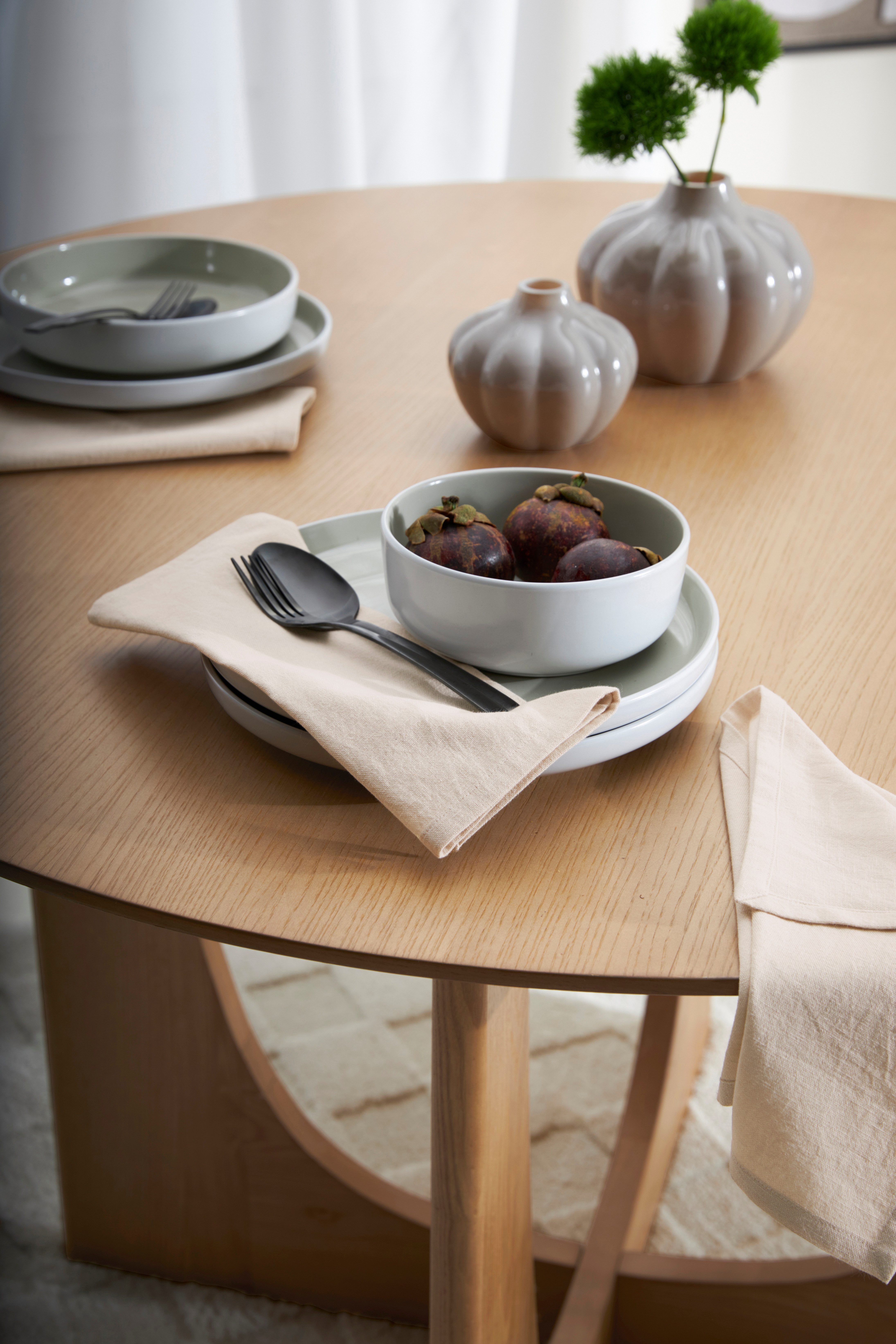 LeGer Home by Lena Gercke Stoffserviette Liaa, (4 St), Stoffserviette, Maße 40x40 cm, uni, Baumwollqualität mit Leinenanteil