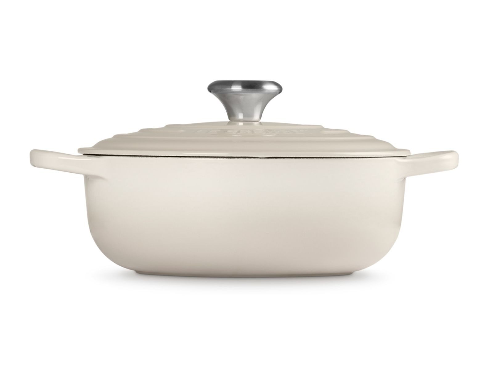 LE CREUSET Bräter Sauteuse Signature rund meringue 24cm, Emailliertes Gusseisen