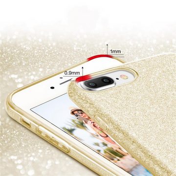 CoolGadget Handyhülle Glitzer Glamour Hülle für Apple iPhone 7 Plus, iPhone 8 Plus 5,5 Zoll, Slim Case Glossy Effect Schutzhülle für iPhone 7 Plus / 8 Plus Hülle
