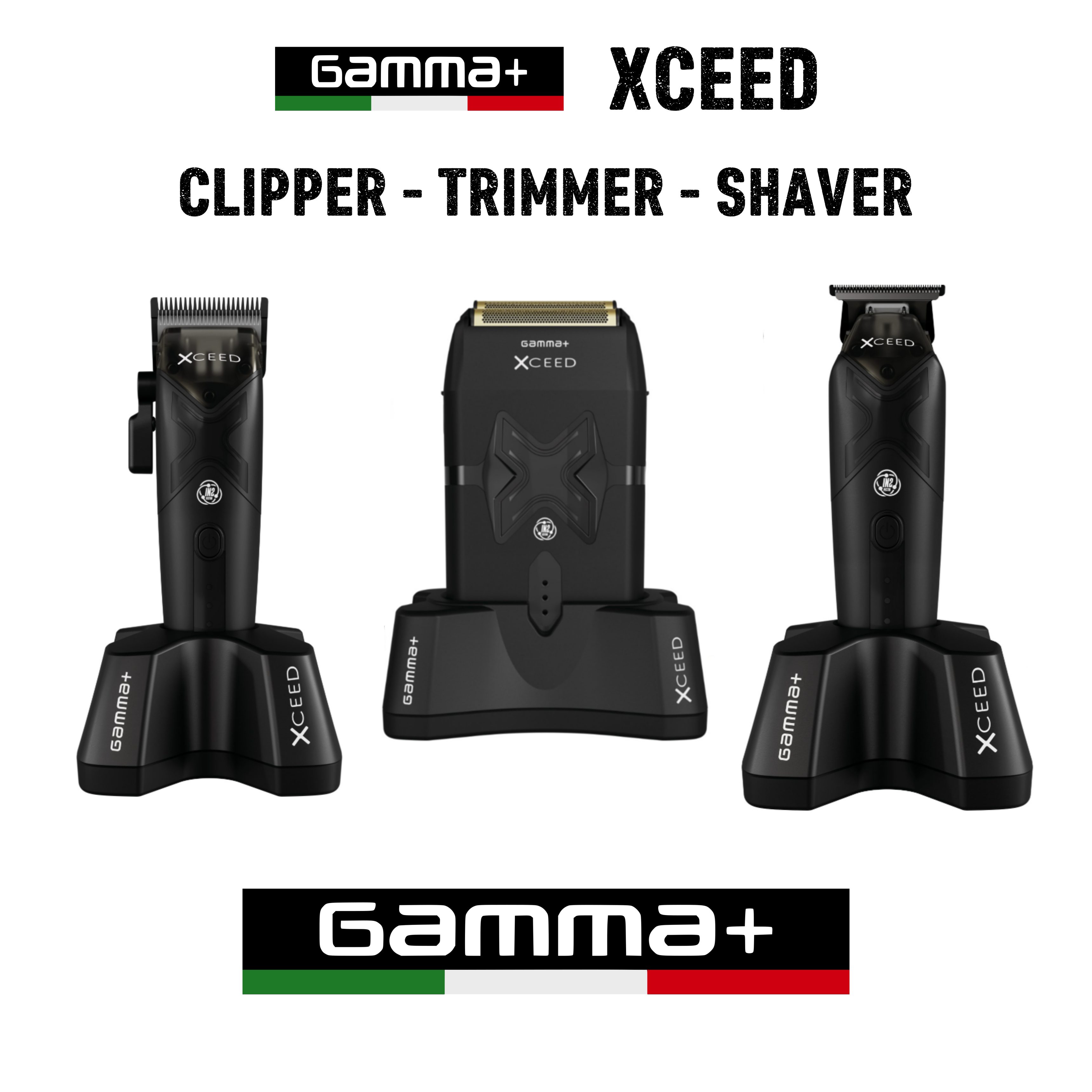 GAMMA+ Haarschneider Gamma+ Xcell Clipper + Trimmer + Shaver