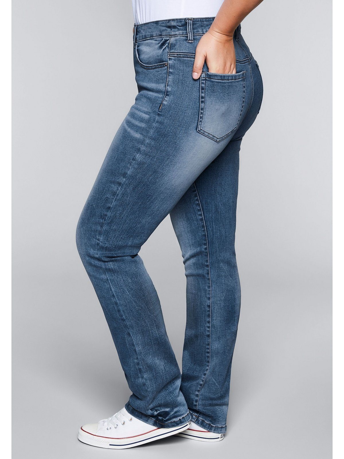 Größen Denim Bodyforming-Effekt Jeans blue Gerade Sheego mit Große