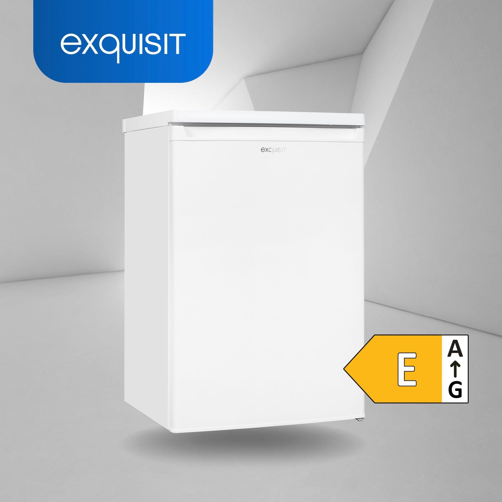 exquisit Kühlschrank KS16-4-E-040E cm hoch, 55 cm weiss, breit 85,5