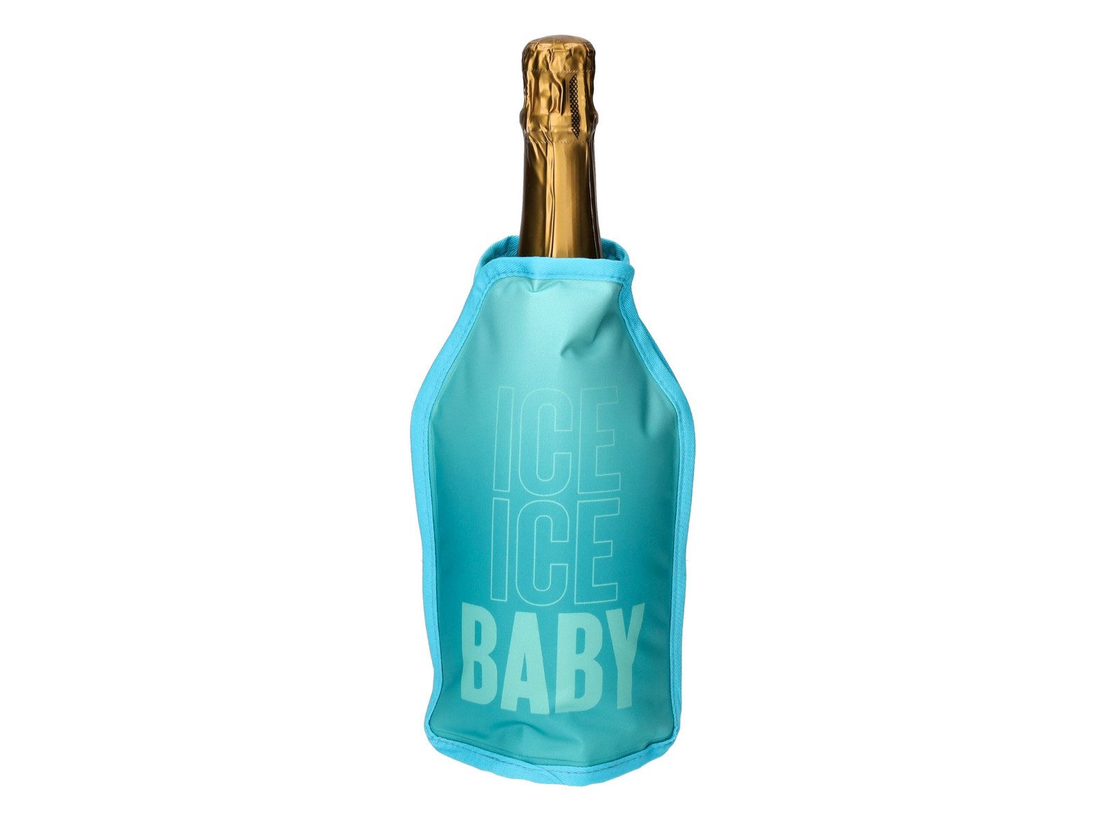 Giftcompany Weinkühler Froid Kühlmanschette Ice Ice Baby blau 23,5cm