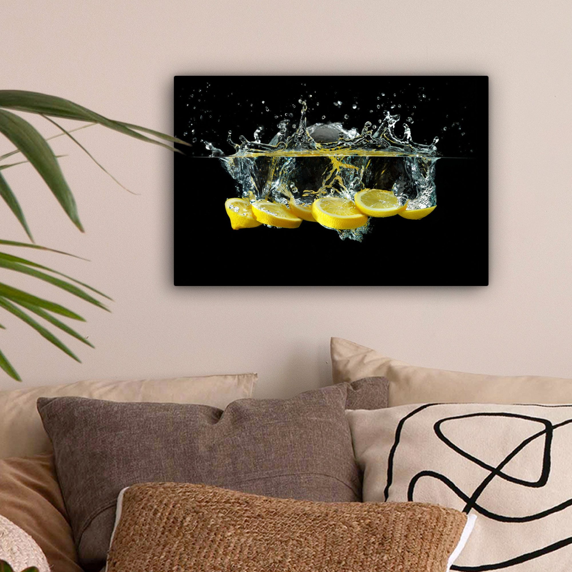 OneMillionCanvasses® Leinwandbild Zitrone - Frucht - Gelb - Stilleben - Was günstig online kaufen