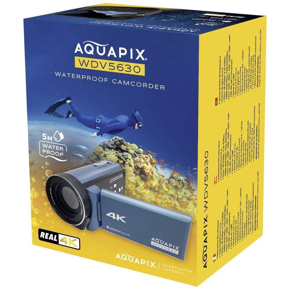 Aquapix Unterwasser-Camcorder 7.6 cm 3″ 13MP Camcorder (4K, Wasserfest)