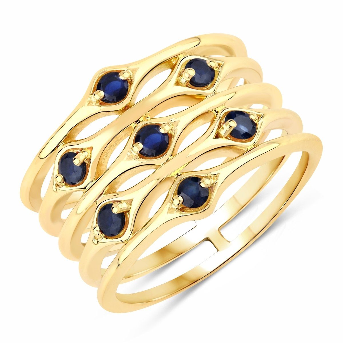 Rafaela Donata Fingerring gelbgold, aus Sterling Silber