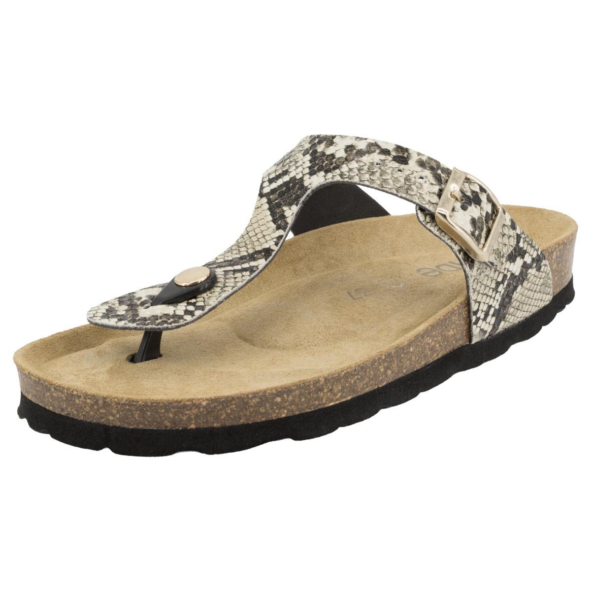 Rohde Alba Zehentrenner (1-tlg) Zehenstegsandalen - Weiches, ergonomisches Fußbett, Modischer Print