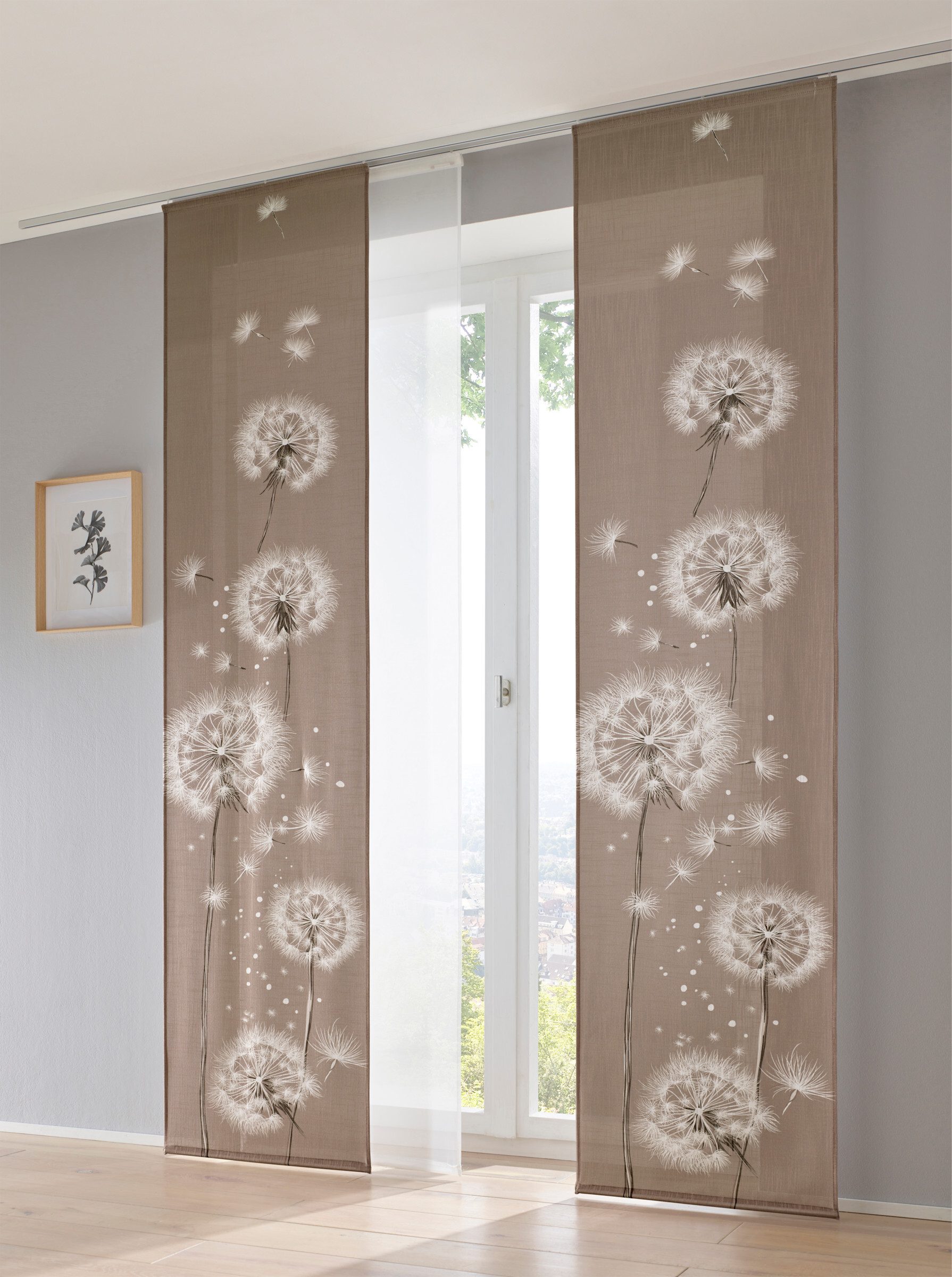 heine Gardine Schiebevorhang (1 St), Klettband, halbtransparent, Schiebevorhang