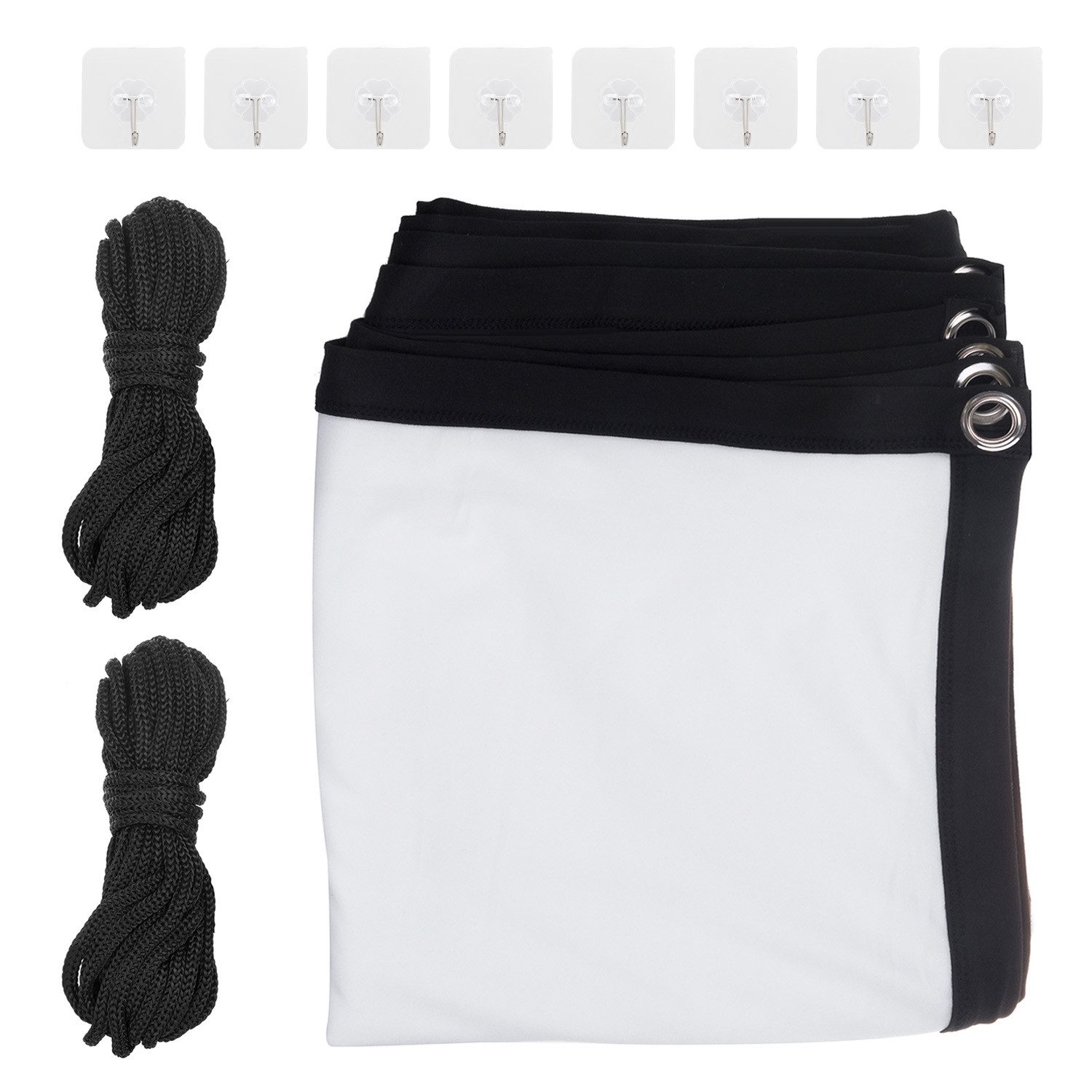 Maclean MC-166 Tragbare Projektionswand 84'' 4:3 175x131cm 4K Rahmenleinwand (25mm Rand Spannhaken)