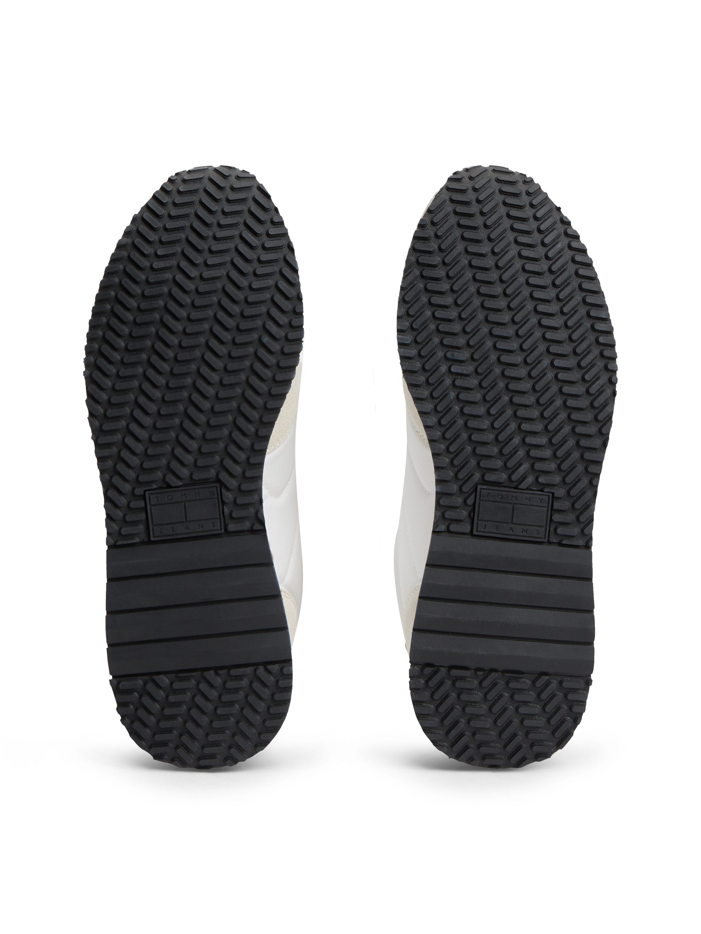 Tommy Jeans TJM EVA RUNNER MIX MATERIAL Sneaker Freizeitschuh, Schnürschuh mit Logoflaggen-Prägung an der Schuhzunge