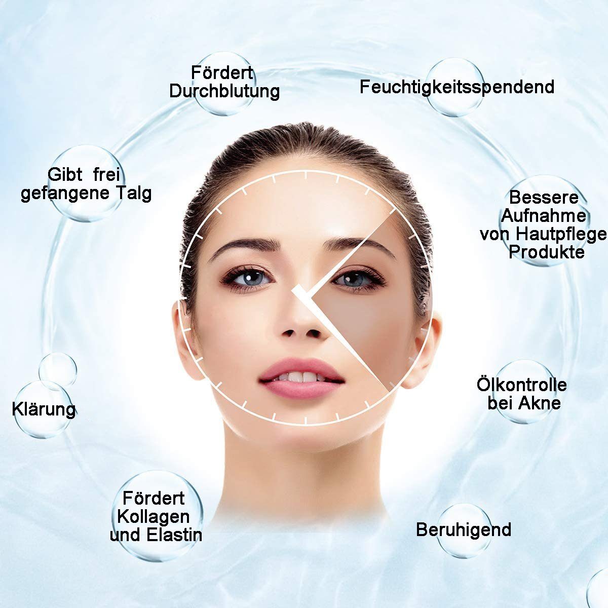 Haiaveng für Gesichtsbürstenaufsatz Gesichtsdampfer Gesichts-Tiefenreinigung