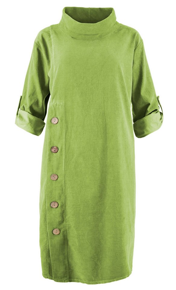 dy_mode Cordkleid Cordkleid Damen Oversize Kleid Feincordkleid Lässiges Tunika Kleid in Unifarbe, Oversize Optik