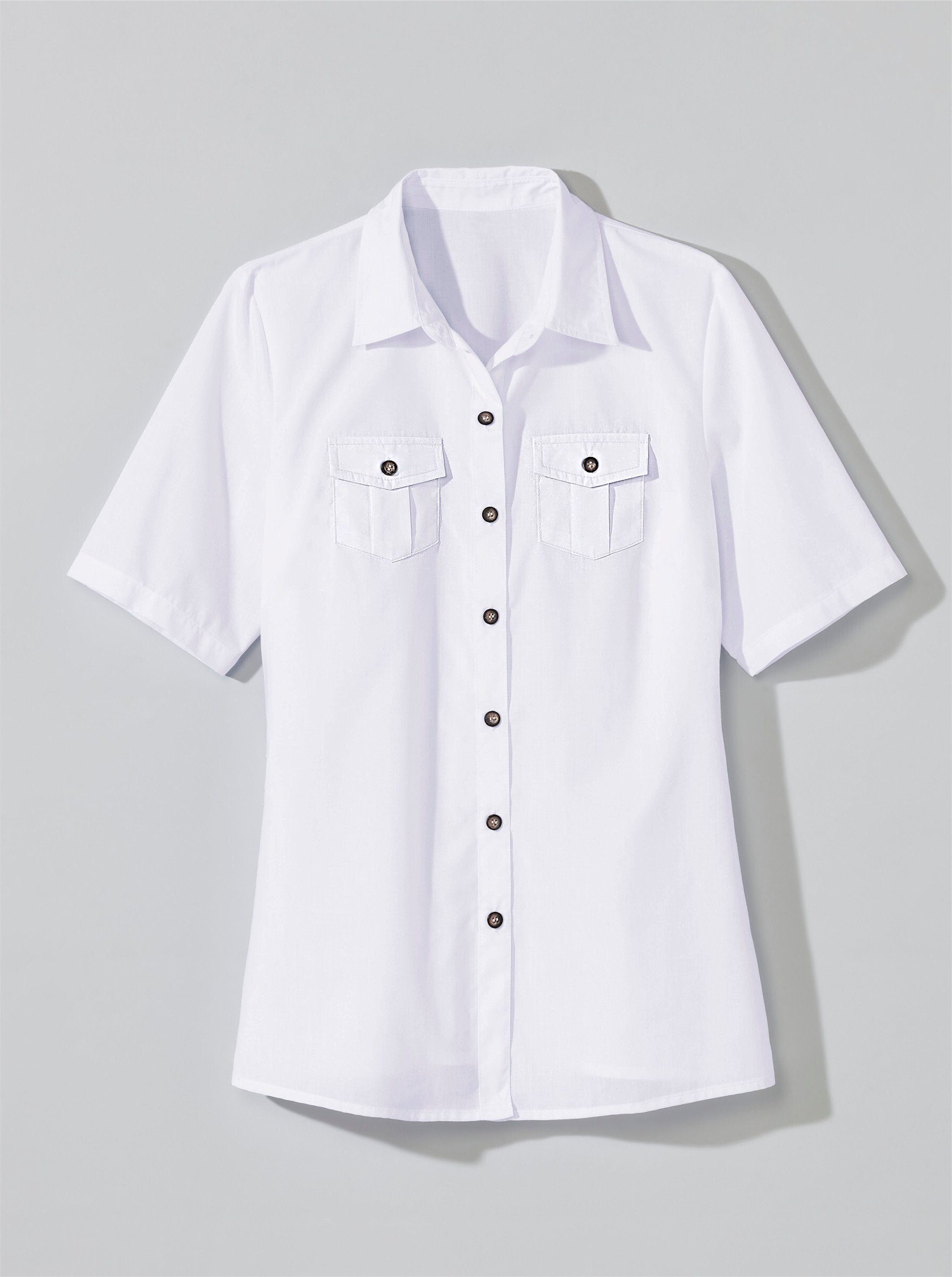 Sieh an! Klassische Bluse Bluse Kurzarm