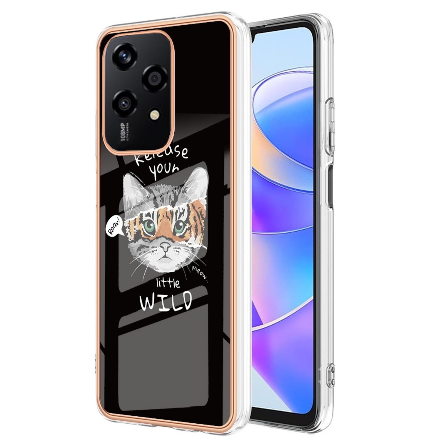 Wigento Handyhülle Für Honor 200 Lite Design Series TPU / PC Handy Hülle Cover Muster Neu