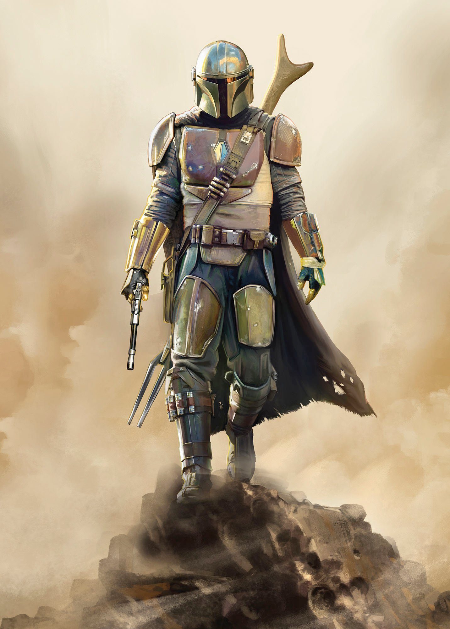 Komar Vliestapete Star Wars The Mandalorian The Hunter, (1 St), 200x280 cm (Breite  x Höhe)