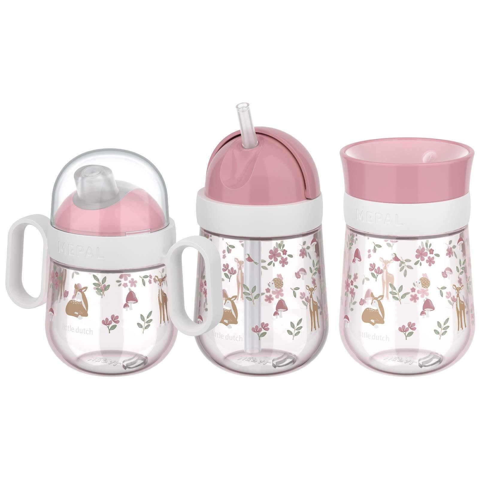 Mepal Kinderbecher Mio Trinklernbecher-Set 3er Set, 3-tlg., Polypropylen, Silikon, Tritan