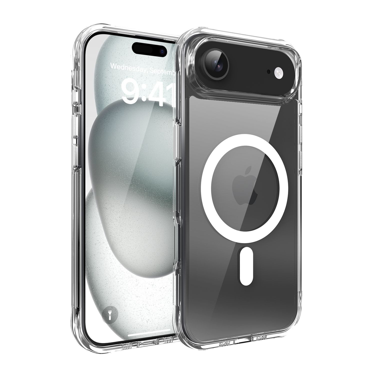 Cadorabo Handyhülle für iPhone 17 AIR Hülle Apple iPhone 17 AIR, Case kompatibel mit MagSafe Hülle Schutzhülle TPU Hybrid Cover Etui