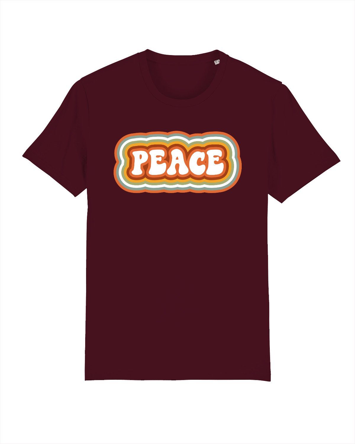 Versandhandel im Ausland! wat? Apparel Print-Shirt [#retrorevival] Peace (1-tlg) weinrot