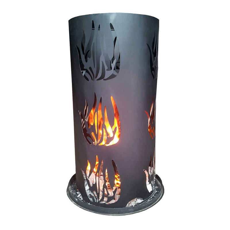 GORANDO Feuerschale »Feuersäule inkl. Feuerrost und Schürhaken - H: 60cm - D: 40cm«