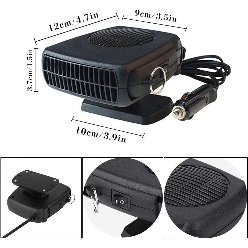 GBOKYN 12 V 150 W Autoheizung, 2-in-1, tragbarer Auto-Heizlüfter
