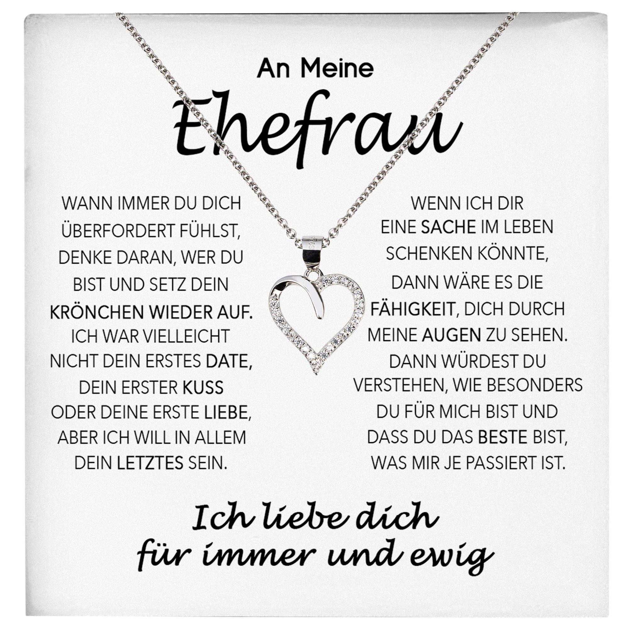 Schmuckset Ehefrau Hochzeitstag Valentinstag Ich Liebe Dich Geschenk Halskette