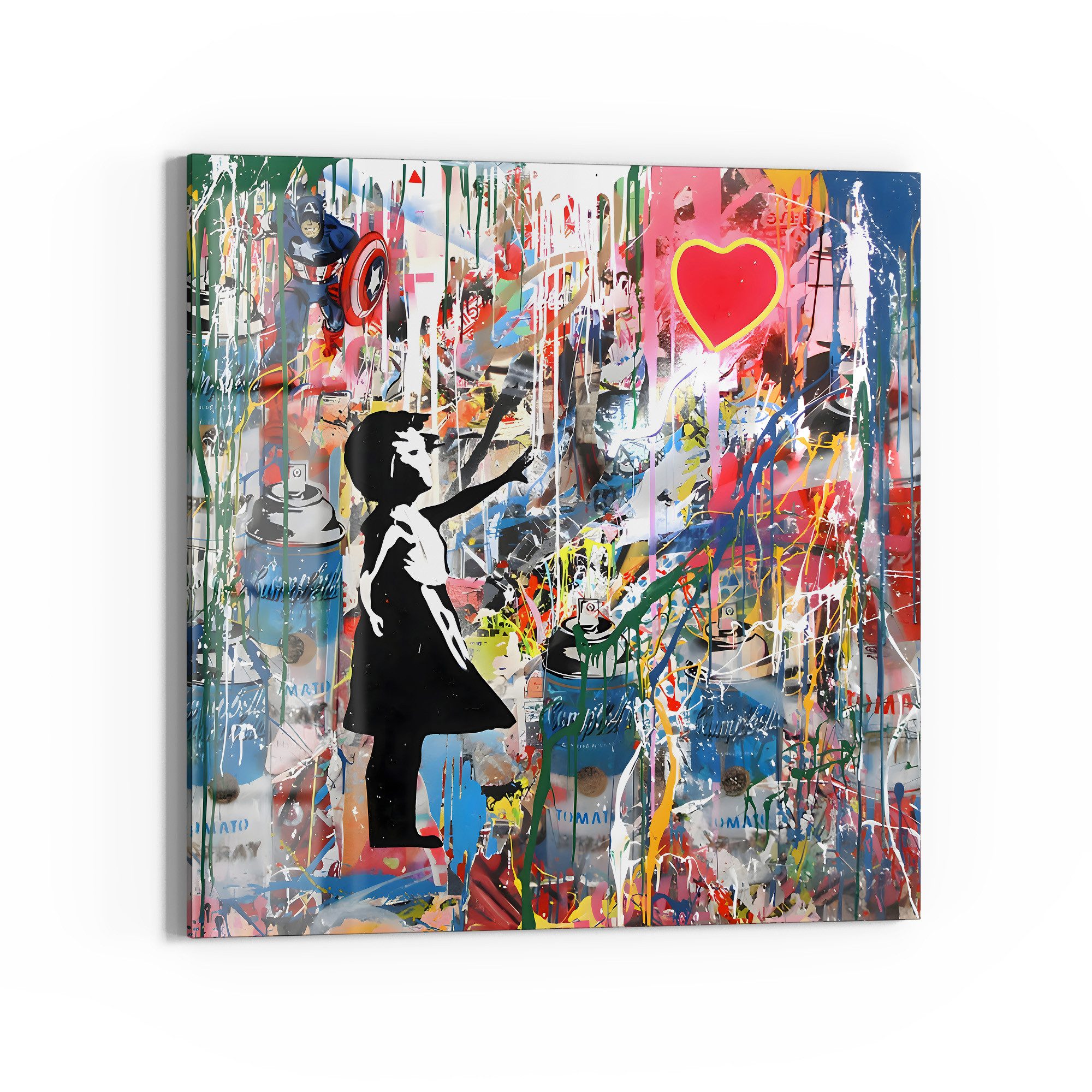 DEQOART Magnettafel 'Lebendige Silhouette', Whiteboard Pinnwand beschreibbar